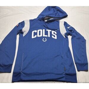 Indianapolis Colts Nike NFL Onfield Therma Fit HOODIE Mens Size Medium*READ